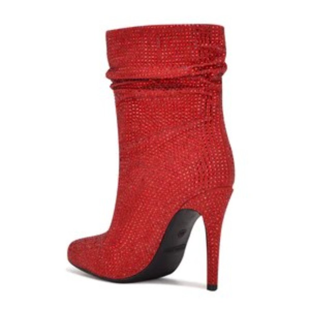 Nine West Red Dazzle Dress Booties - Picture 3 of 5